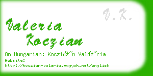 valeria koczian business card